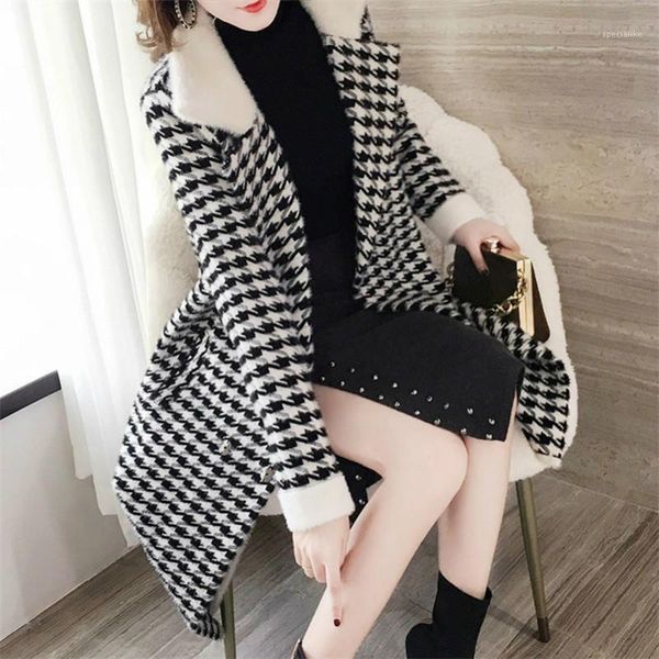 houndstooth popular coat women 19 new autumn and winter models imitation mink velvet late long knee thickened1, Black
houndstooth popular coat women 19 new autumn and winter models imitation mink velvet late long knee thickened1, Black
