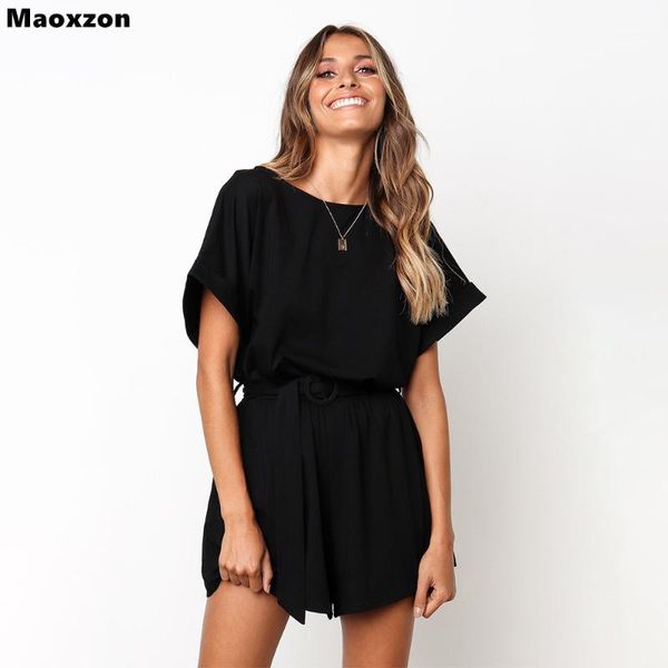 women's jumpsuits & rompers maoxzon womens short sleeve casual loose playsuits lady spring summer high waist bandage one piece pants1, Black;white
women's jumpsuits & rompers maoxzon womens short sleeve casual loose playsuits lady spring summer high waist bandage one piece pants1, Black;white