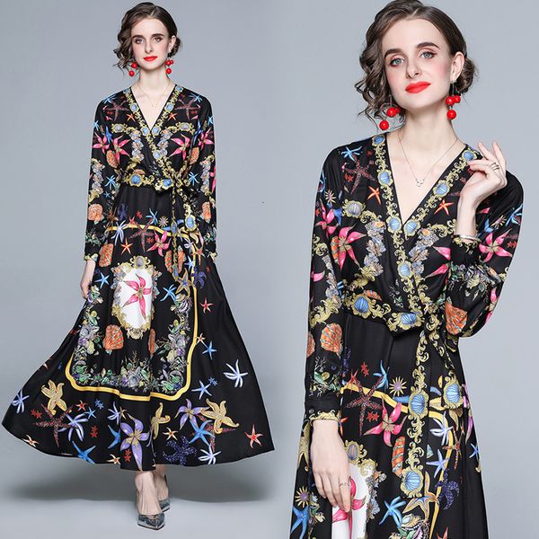 new 2021 spring fashion designer runway woman v-neck long sleeve vintage printed retro bow party robe qtbw, Black;gray
new 2021 spring fashion designer runway woman v-neck long sleeve vintage printed retro bow party robe qtbw, Black;gray