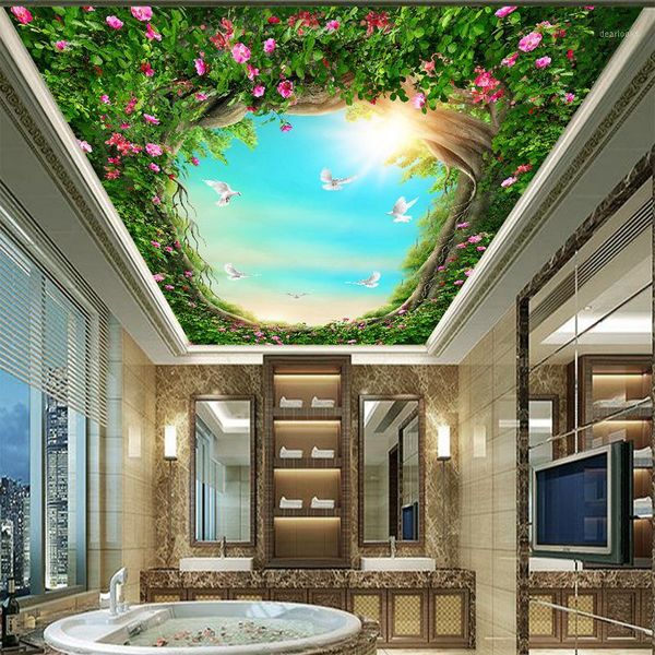 drop shipping custom p wallpaper mural fantasy forest fairy dove flower vine ceiling background wallpaper 3d mural1
drop shipping custom p wallpaper mural fantasy forest fairy dove flower vine ceiling background wallpaper 3d mural1