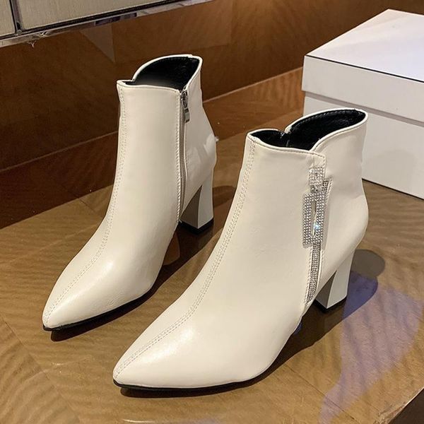 boots rimocy women pointed toe ankle fashion rhinestones zipper high heels booties female autumn winter pu leather botas, Black
boots rimocy women pointed toe ankle fashion rhinestones zipper high heels booties female autumn winter pu leather botas, Black