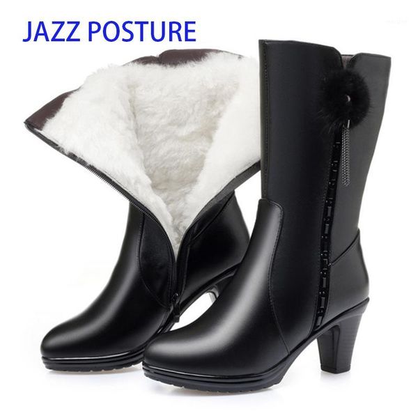 boots woman high-heeled 2021 genuine leather rhinestones mid-calf wool warm winter women fashion shoes z6511, Black
boots woman high-heeled 2021 genuine leather rhinestones mid-calf wool warm winter women fashion shoes z6511, Black