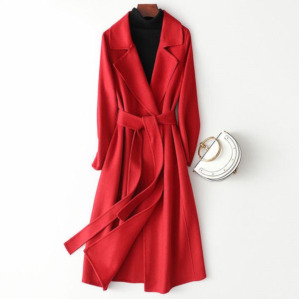 2021 new korean women's woolen coat autumn winter long slim outwear female wool overcoat jacket femme wind breaker trench a423 ku0g, Black
2021 new korean women's woolen coat autumn winter long slim outwear female wool overcoat jacket femme wind breaker trench a423 ku0g, Black