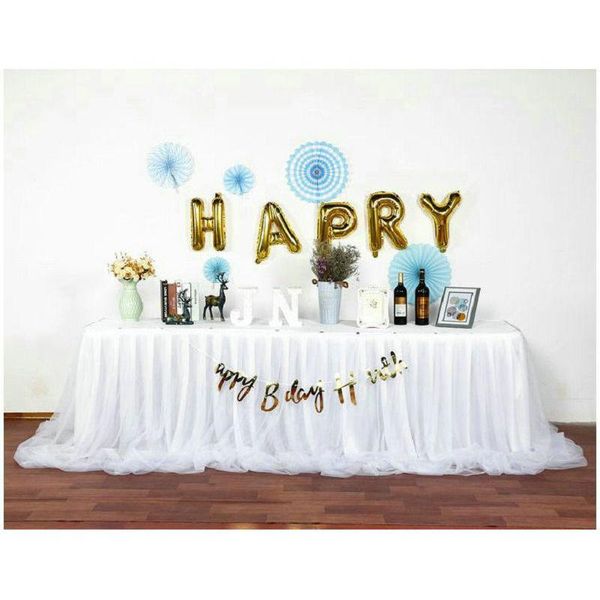 table skirt elegant white tulle tutu wedding birthday baby shower party decor tableware tablecloth two layer ice silk fabric
table skirt elegant white tulle tutu wedding birthday baby shower party decor tableware tablecloth two layer ice silk fabric