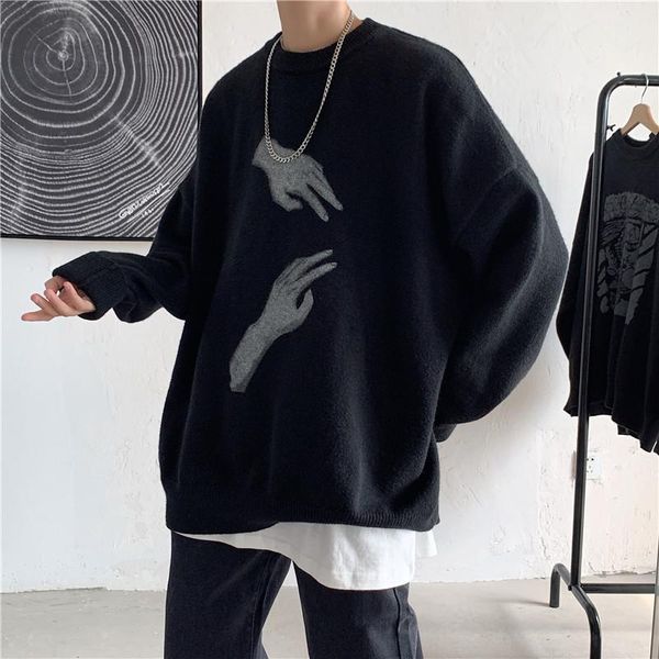 2021 new spring autumn knitted sweater men hip hop streetwear sweater vintage o-neck pullover male harajuku all-match s90, White;black
2021 new spring autumn knitted sweater men hip hop streetwear sweater vintage o-neck pullover male harajuku all-match s90, White;black