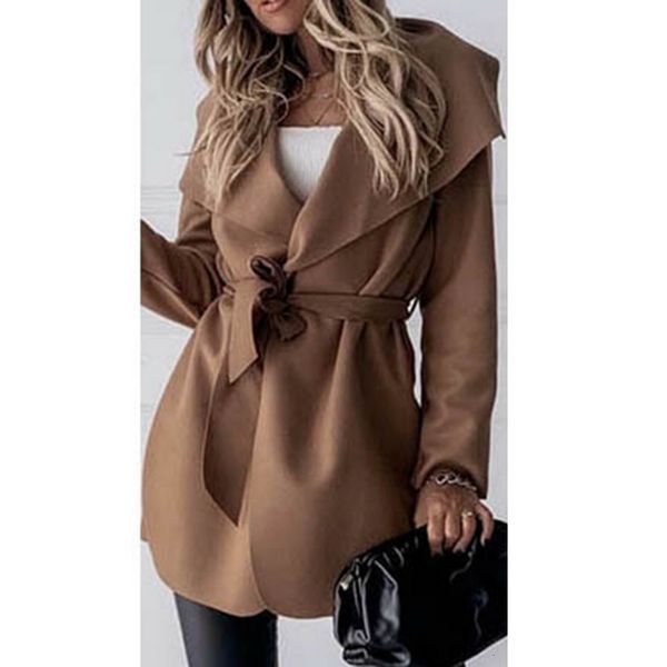 laamei autumn women mid-long jacket with belt open stitch thin woolen coat korean women's outerwear england style cardigan, Black;brown
laamei autumn women mid-long jacket with belt open stitch thin woolen coat korean women's outerwear england style cardigan, Black;brown