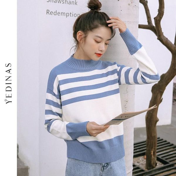 yedinas striped knitted sweater women autumn 2020 long sleeve o veck jumpers ladies korean preppy style ladies winter 1, White;black
yedinas striped knitted sweater women autumn 2020 long sleeve o veck jumpers ladies korean preppy style ladies winter 1, White;black
