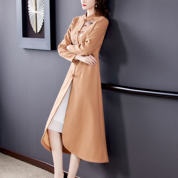 fall/winter 2021 new hundred fashion style temperament embroidered women's coat qt2a, Black;brown
fall/winter 2021 new hundred fashion style temperament embroidered women's coat qt2a, Black;brown