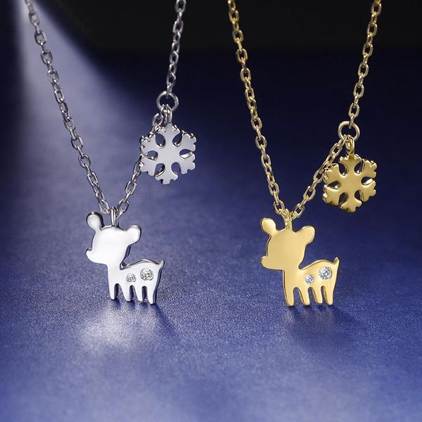 chains fashion golden chain clavicle snowflake deer necklace female colored pendant choker jewelry christmas gifts, Silver
chains fashion golden chain clavicle snowflake deer necklace female colored pendant choker jewelry christmas gifts, Silver