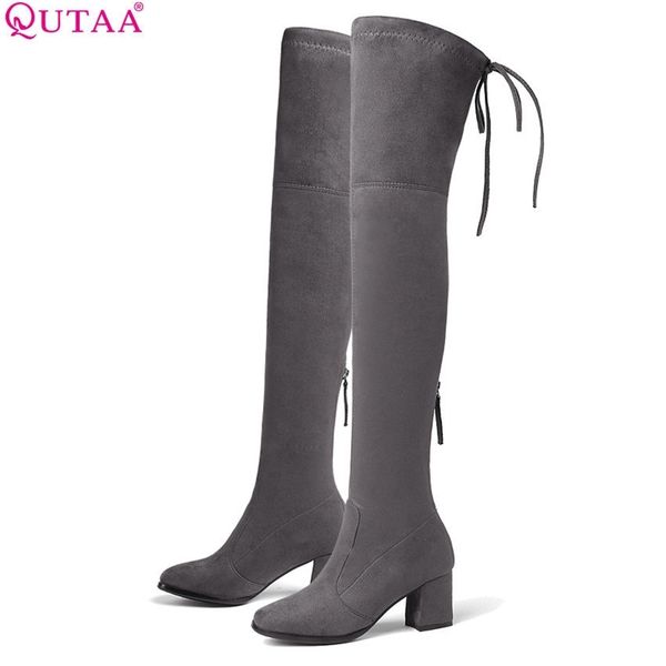 qutaa women over the knee high shoes platform zipper all match square high heel winter boots women boots size 34-43 t200425, Black
qutaa women over the knee high shoes platform zipper all match square high heel winter boots women boots size 34-43 t200425, Black