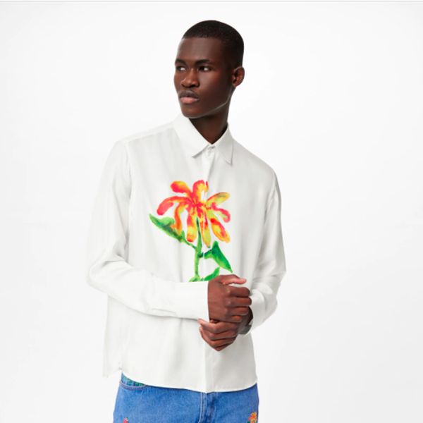mens designer floral print cotton long-sleeve shirt brand clothing men long sleeve dress shirts hip hop style 104018, White;black
mens designer floral print cotton long-sleeve shirt brand clothing men long sleeve dress shirts hip hop style 104018, White;black