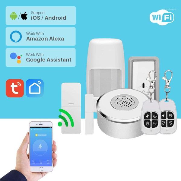 wifi smart home security system kit door window alarm pir motion sensor app notification compatible with alexa google home1
wifi smart home security system kit door window alarm pir motion sensor app notification compatible with alexa google home1