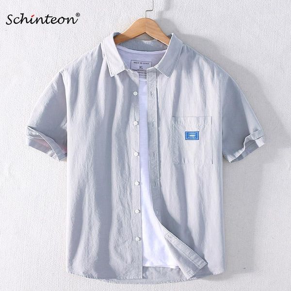 2020 schinteon men summer thin shirt short sleeved 100% pure cotton casual japan style shirt turn-down collar new1, White;black
2020 schinteon men summer thin shirt short sleeved 100% pure cotton casual japan style shirt turn-down collar new1, White;black