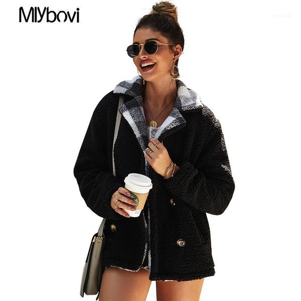 brown casual teddy coat winter fleece plus size warm thick faux fur jacket coat women pockets plush overcoat outwear1, Black 
brown casual teddy coat winter fleece plus size warm thick faux fur jacket coat women pockets plush overcoat outwear1, Black
