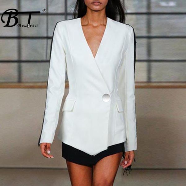 women's suits & blazers beateen 2021 winter white tassel with pockets deep v long sleeve single button office lady casual fashion sexy, White;black
women's suits & blazers beateen 2021 winter white tassel with pockets deep v long sleeve single button office lady casual fashion sexy, White;black