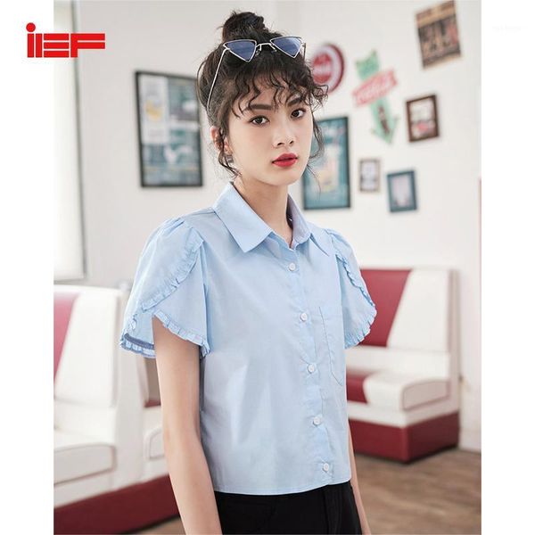 ief summer women blouse fashion solid turn down collar single breasted slim female short shirts 1526a-d7789-1, White
ief summer women blouse fashion solid turn down collar single breasted slim female short shirts 1526a-d7789-1, White