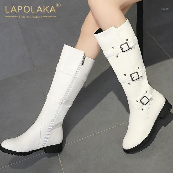 lapolaka design 2021 plus size 50 buckle decoration chunky low heels concise trendy comfy fashionable boots woman shoes1, Black
lapolaka design 2021 plus size 50 buckle decoration chunky low heels concise trendy comfy fashionable boots woman shoes1, Black