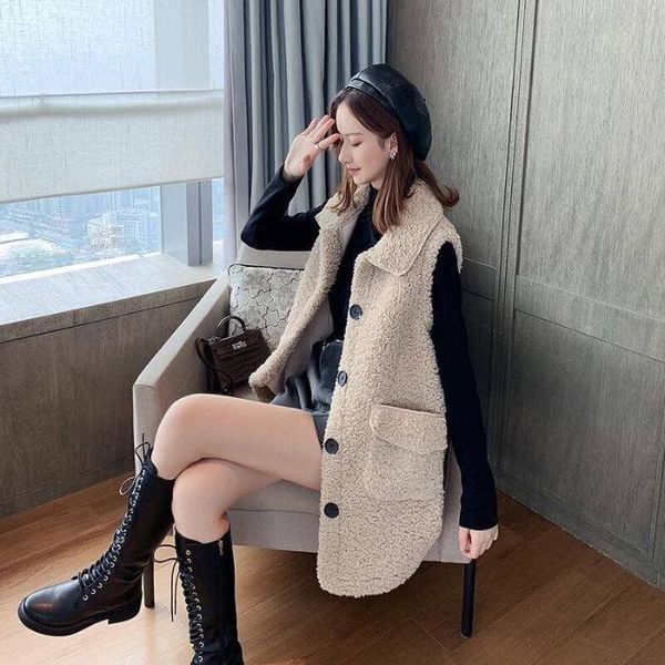 women's vests imitation lamb coat women 2021 autumn retro loose sleeveless jacket waistcoat horse, Black;white
women's vests imitation lamb coat women 2021 autumn retro loose sleeveless jacket waistcoat horse, Black;white