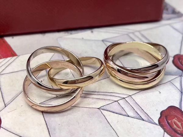 classic three-rings ring for men women couple fashion brand simple style rings with three colors rose gold luxury rings, Silver
classic three-rings ring for men women couple fashion brand simple style rings with three colors rose gold luxury rings, Silver