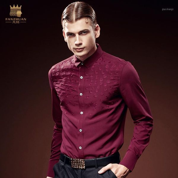 fanzhuan men's shirt long sleeve autumn stretch slim fashion jacquard wine red party dress shirt men's clothing1, White;black
fanzhuan men's shirt long sleeve autumn stretch slim fashion jacquard wine red party dress shirt men's clothing1, White;black