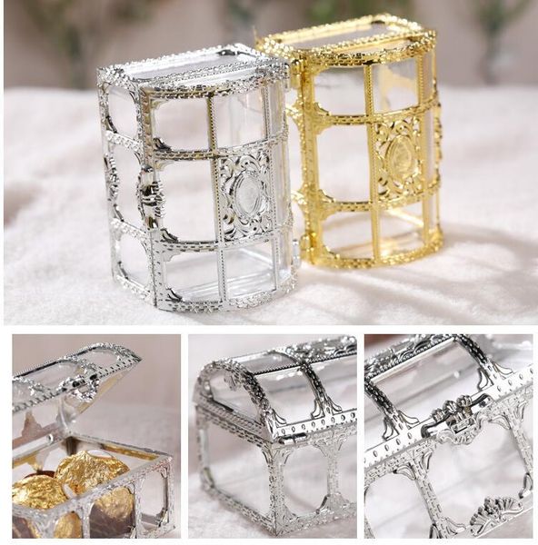 100pcs candy box golden silvery transparent gift boxes plastic treasure chest wedding favor jewelry storage dhl fedex shipping
100pcs candy box golden silvery transparent gift boxes plastic treasure chest wedding favor jewelry storage dhl fedex shipping