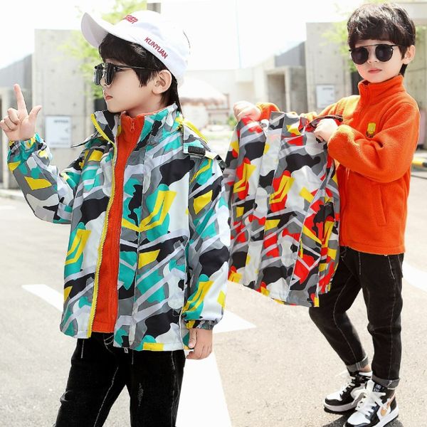 children's three-in-one camouflage jacket boy autumn and winter jacket big boy 2020 new boy removable windbreaker, Camo
children's three-in-one camouflage jacket boy autumn and winter jacket big boy 2020 new boy removable windbreaker, Camo