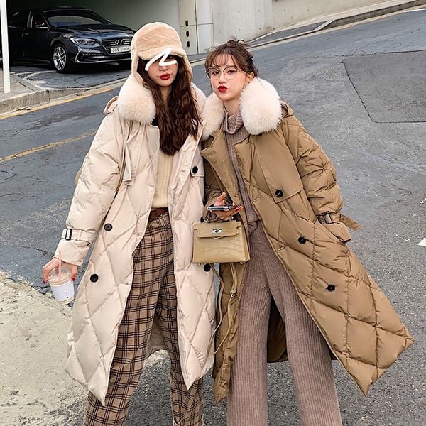 winter women real fur collar 90% white duck down jacket hooded long thick warm coat puffer parka windebreaker with belt y201026, Black
winter women real fur collar 90% white duck down jacket hooded long thick warm coat puffer parka windebreaker with belt y201026, Black