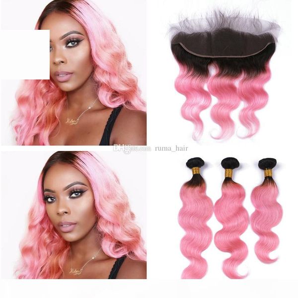 two tone 1b pink ombre body wave human hair weaves with lace frontal closure brazilian human virgin hair pink lace frontal with bundles, Black;brown
two tone 1b pink ombre body wave human hair weaves with lace frontal closure brazilian human virgin hair pink lace frontal with bundles, Black;brown
