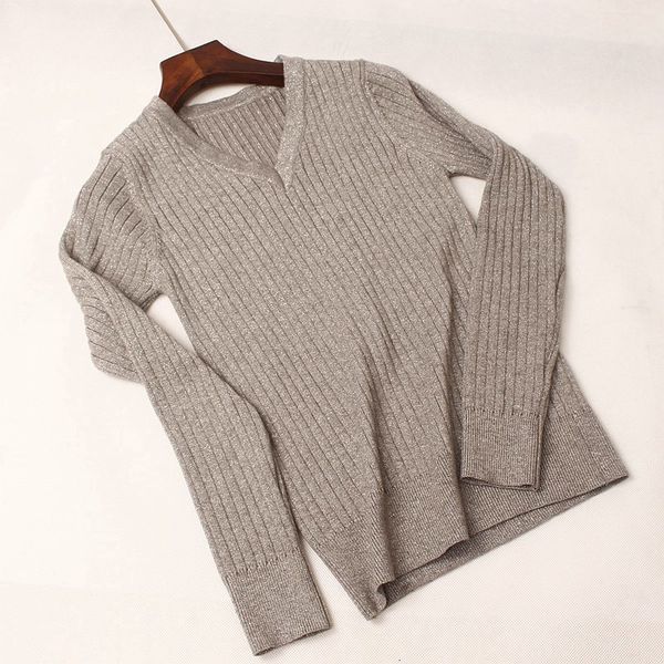 2021 new thick glitter women pullover ribbed knitted slim fit female autumn winter v-neck sweater vllp, White;black
2021 new thick glitter women pullover ribbed knitted slim fit female autumn winter v-neck sweater vllp, White;black