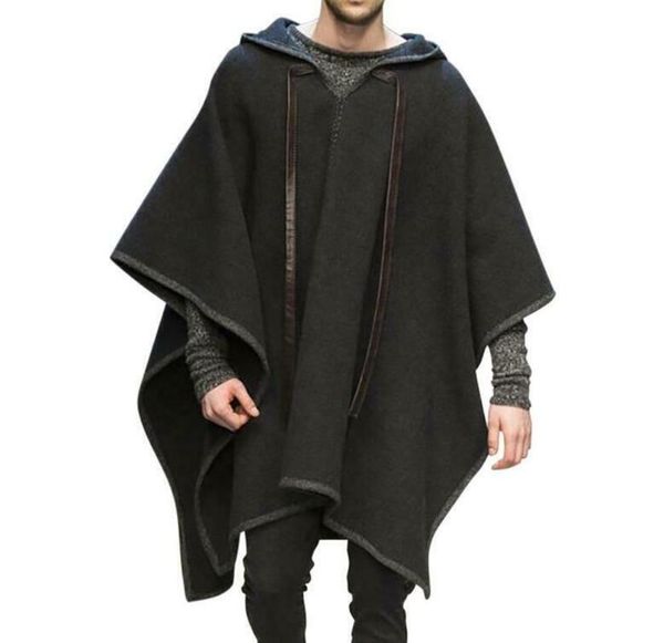 men irregular hooded wool blend woolen cloak cape batwing pullover casual cosplay halloween new 2021, Black
men irregular hooded wool blend woolen cloak cape batwing pullover casual cosplay halloween new 2021, Black