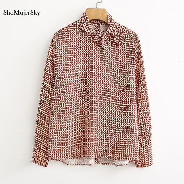 women's blouses & shirts shemujersky women geometric print long sleeve bow o-neck back buttons 2021 fashion shirts1, White
women's blouses & shirts shemujersky women geometric print long sleeve bow o-neck back buttons 2021 fashion shirts1, White