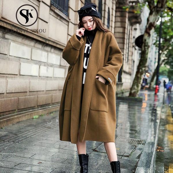 winter coat women thick warm wool blend long coats fashion big pocket loose plus size woolen coat female 2020 autumn outerwear1, Black
winter coat women thick warm wool blend long coats fashion big pocket loose plus size woolen coat female 2020 autumn outerwear1, Black