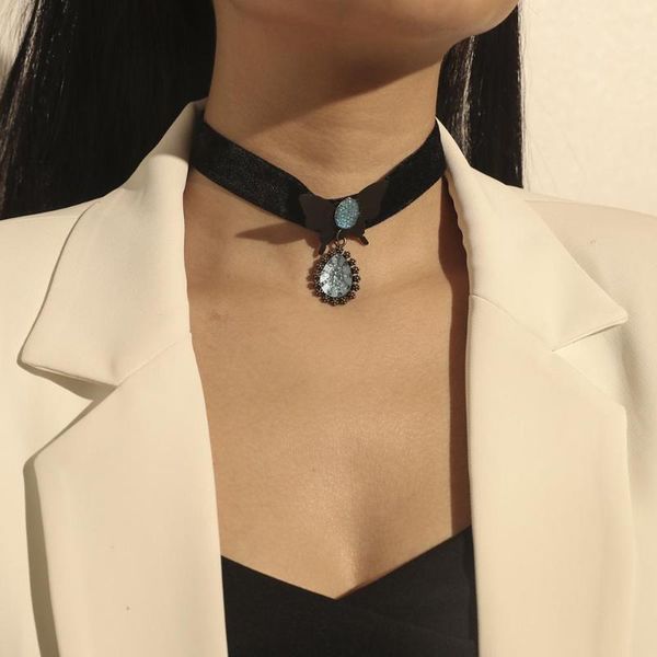 chains bohemian black velvet rhinestone butterfly pendant necklace for women fashion ocean sea beach necklaces boho jewelry, Silver
chains bohemian black velvet rhinestone butterfly pendant necklace for women fashion ocean sea beach necklaces boho jewelry, Silver