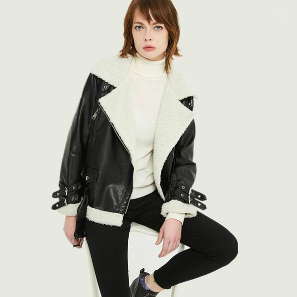 women classic moto biker jacket winter autumn ladies thick warm coat outerwear red cashmere patchwork pu faux leather jackets1, Black
women classic moto biker jacket winter autumn ladies thick warm coat outerwear red cashmere patchwork pu faux leather jackets1, Black