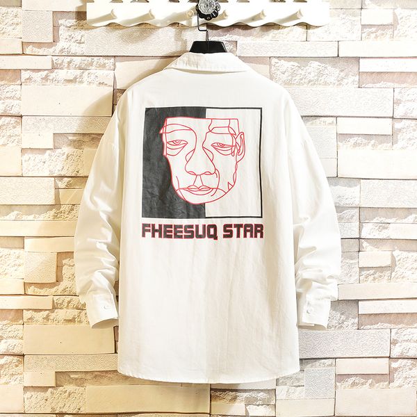 2021 brand spring autumn black white hip hop streetwear patchwork long sleeves new collar korea style shirt for men's clothing 5bcf, White;black 
2021 brand spring autumn black white hip hop streetwear patchwork long sleeves new collar korea style shirt for men's clothing 5bcf, White;black