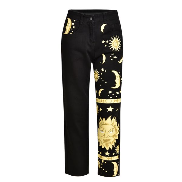 women fashion high-waist sun star printed jeans female summer casual loose jeans high street chic denim pants trousers d30 201106, Blue
women fashion high-waist sun star printed jeans female summer casual loose jeans high street chic denim pants trousers d30 201106, Blue