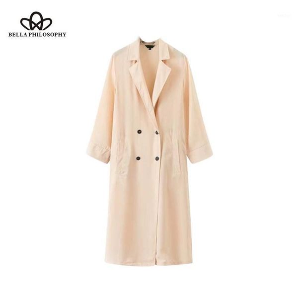 bella philosophy women elegant solid loose long trench coat double breasted pockets side split outerwear ladies casual long 1, Tan;black
bella philosophy women elegant solid loose long trench coat double breasted pockets side split outerwear ladies casual long 1, Tan;black