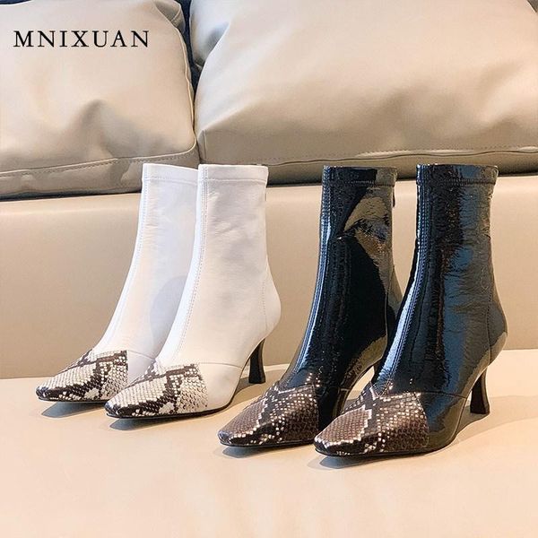boots mnixuan designer women shoes ankle 2021 patent leather square toe high heels snake print western, Black
boots mnixuan designer women shoes ankle 2021 patent leather square toe high heels snake print western, Black