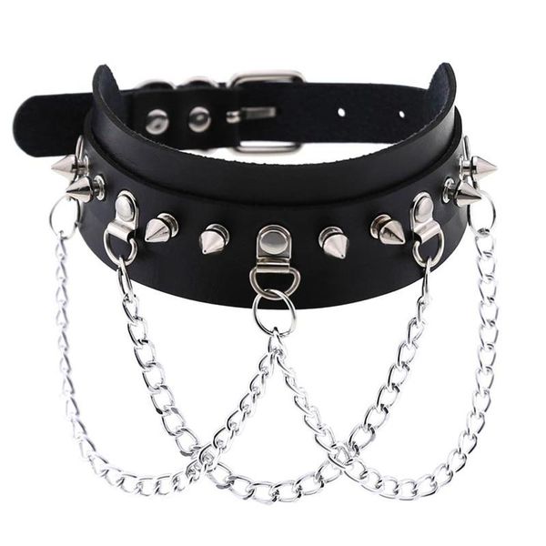 rock choker collar for women gothic punk style necklace rivets stud statement jewelry harajuku leather chains metal necklaces, Golden;silver
rock choker collar for women gothic punk style necklace rivets stud statement jewelry harajuku leather chains metal necklaces, Golden;silver