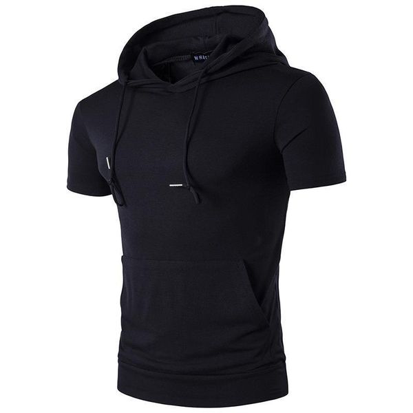2020 summer new men's hooded big pocket solid color large size cotton slim fit street hip hop short sleeved hoodies men, Black
2020 summer new men's hooded big pocket solid color large size cotton slim fit street hip hop short sleeved hoodies men, Black