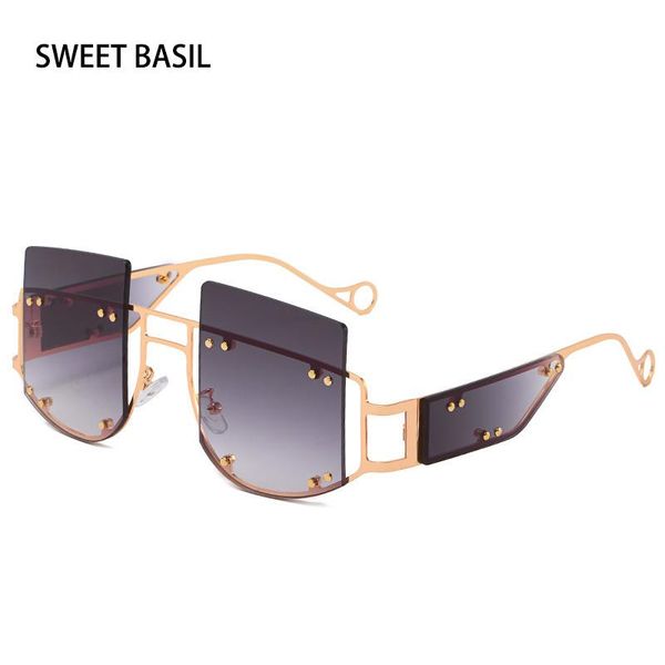 sunglasses sweet basil 2021 oversized metal women luxury vintage square sun glasses personality eyewear men gafas de sol uv400, White;black
sunglasses sweet basil 2021 oversized metal women luxury vintage square sun glasses personality eyewear men gafas de sol uv400, White;black