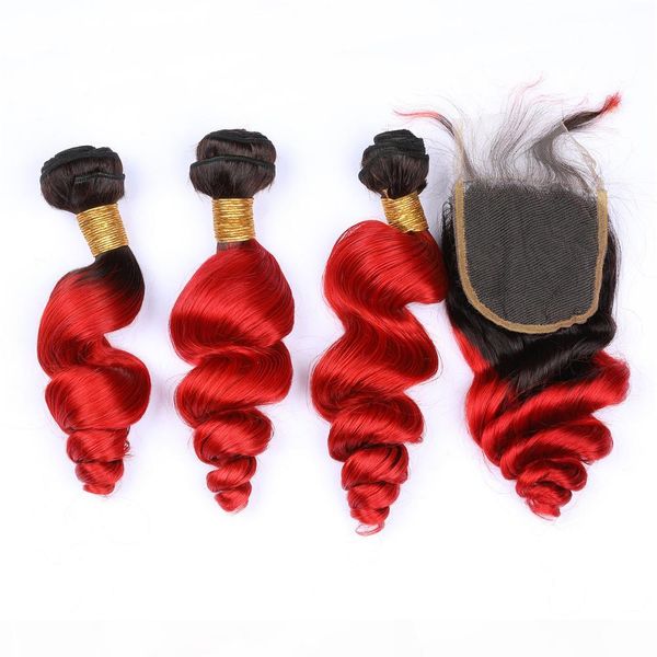 ombre human hair bundles with closure 4" * 4" ombre #1b red dark root ombre wet and wavy human hair with closure, Black;brown
ombre human hair bundles with closure 4" * 4" ombre #1b red dark root ombre wet and wavy human hair with closure, Black;brown