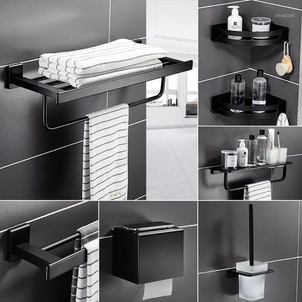 bathroom accessories towel rack towel bar paper holder corner shelf toilet brush holder robe hooks black bathroom hardware set1
bathroom accessories towel rack towel bar paper holder corner shelf toilet brush holder robe hooks black bathroom hardware set1