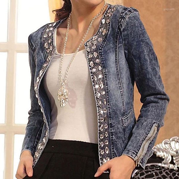 jackets women retro stretch rhinestone sequin long-sleeved crystal slim short denim jacket1, Black;brown
jackets women retro stretch rhinestone sequin long-sleeved crystal slim short denim jacket1, Black;brown