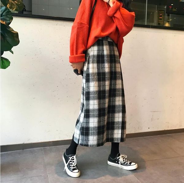 skirts qooth autumn winter wool skirt women's a-line plaid check style fashion plus size l split qt257, Black
skirts qooth autumn winter wool skirt women's a-line plaid check style fashion plus size l split qt257, Black