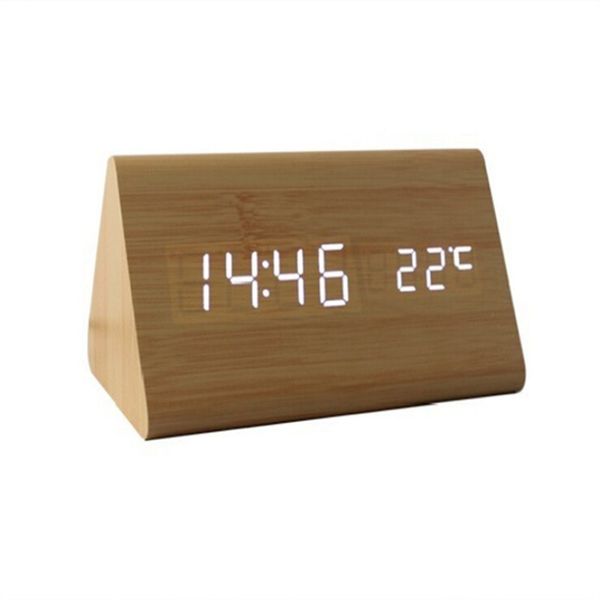 triangle led wood wooden digital led alarm clock sound control deskclocks with temperature electronic display home decor
triangle led wood wooden digital led alarm clock sound control deskclocks with temperature electronic display home decor