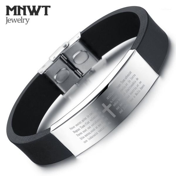 mnwt fashion wristband black punk stainless steel silicone men's bracelet simple rubber charm bracelets1
mnwt fashion wristband black punk stainless steel silicone men's bracelet simple rubber charm bracelets1