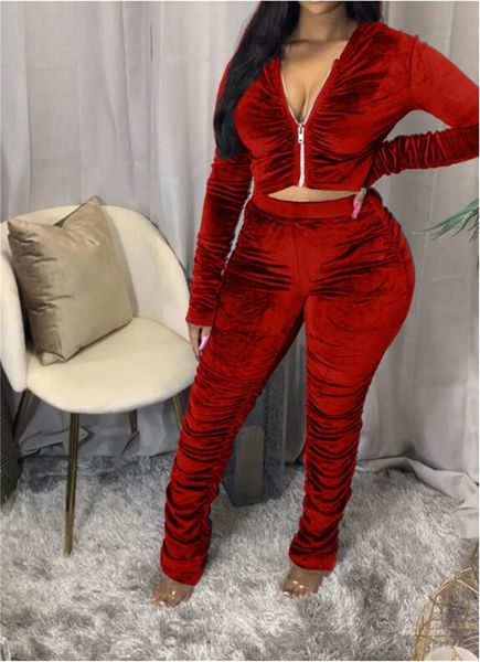 women clothing two piece set fashion velvet pleated zipper long sleeve jacket trousers outfits ladies solid plus size casual suit new, Gray
women clothing two piece set fashion velvet pleated zipper long sleeve jacket trousers outfits ladies solid plus size casual suit new, Gray