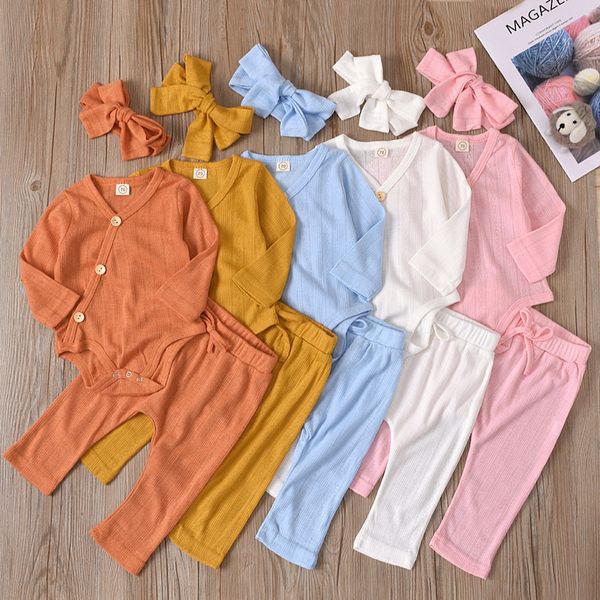 baby boy girl clothes clothing set long sleeve romper pants bow headband 3 pcs fashion infants wear summer outfits, White
baby boy girl clothes clothing set long sleeve romper pants bow headband 3 pcs fashion infants wear summer outfits, White