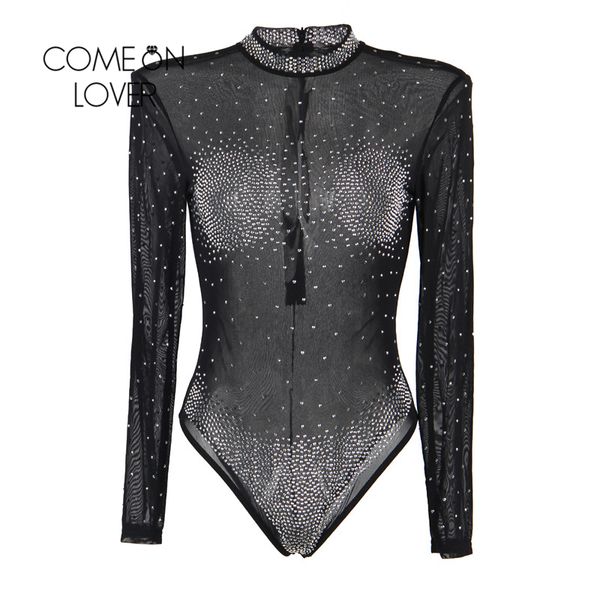 comeonlover bodycon bodysuit jumpsuit plus size rhinestone transparent bodysuits long sleeve one piece bodysuit re80917 q1118, White
comeonlover bodycon bodysuit jumpsuit plus size rhinestone transparent bodysuits long sleeve one piece bodysuit re80917 q1118, White
